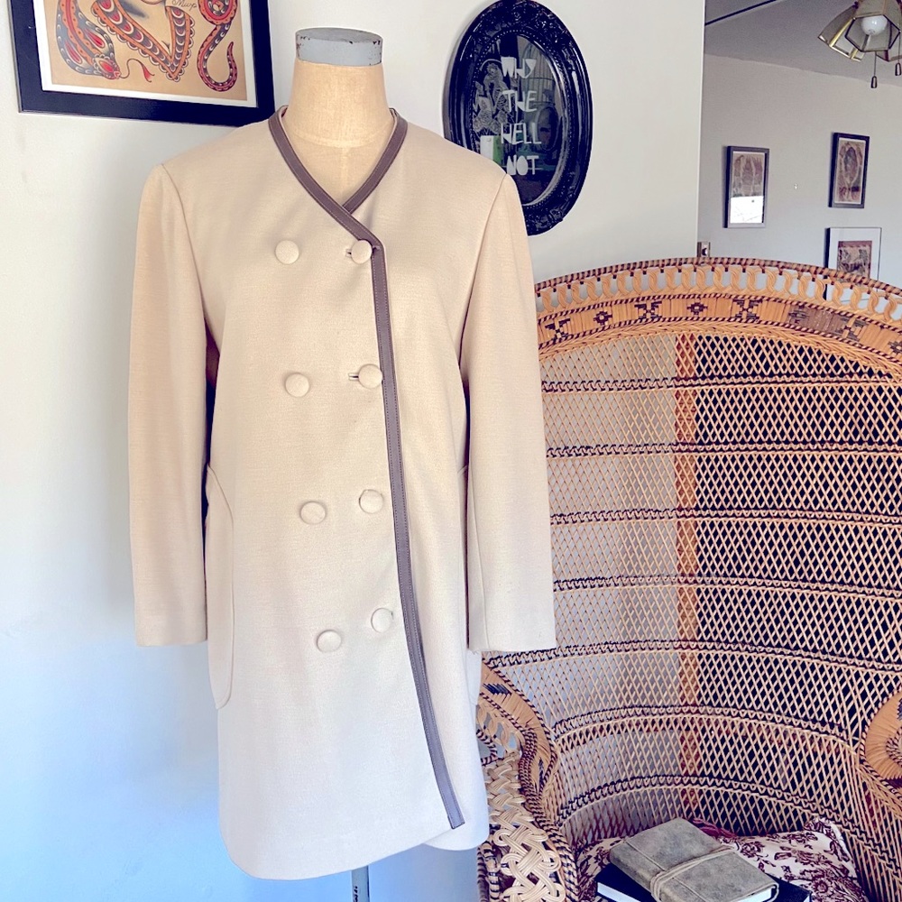 Vintage Button Down Wool Coat - image 1